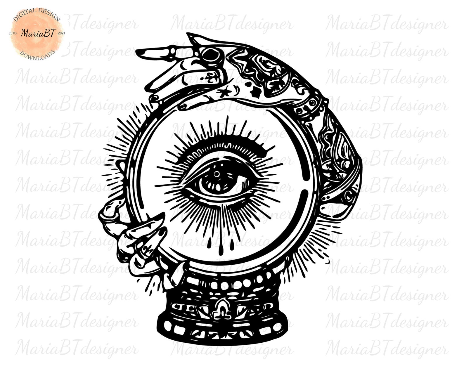 Crystal Eye Ball Svg Seeing Eye Svg Crystal Ball SVG Evil Etsy
