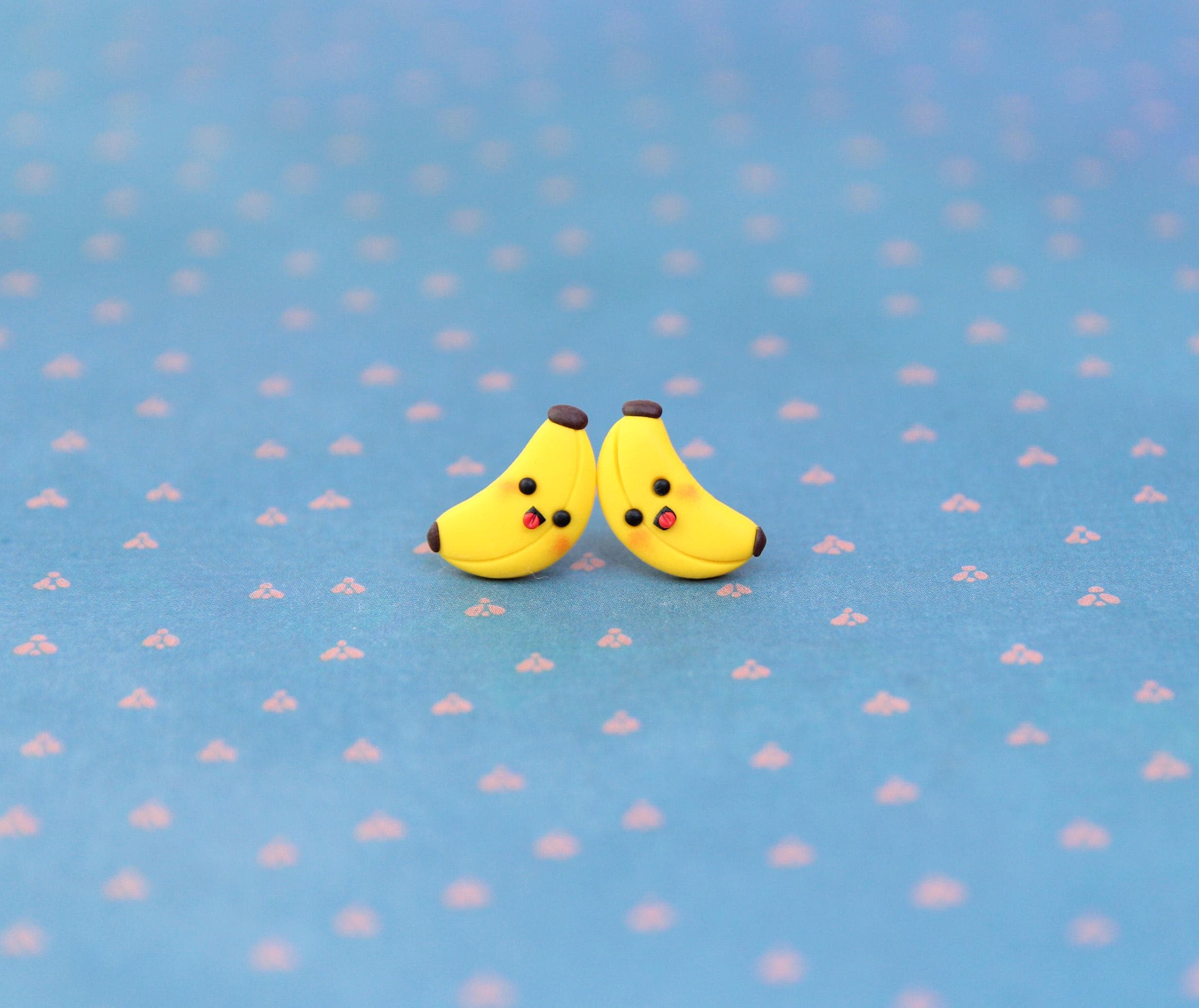 Orecchini A Banana In Argento Sterling 925 Con Cristalli | 11 Mm X 4 Mm | Confezione Regalo | Gioielli Ipoallergenici Per Donna E Bambina