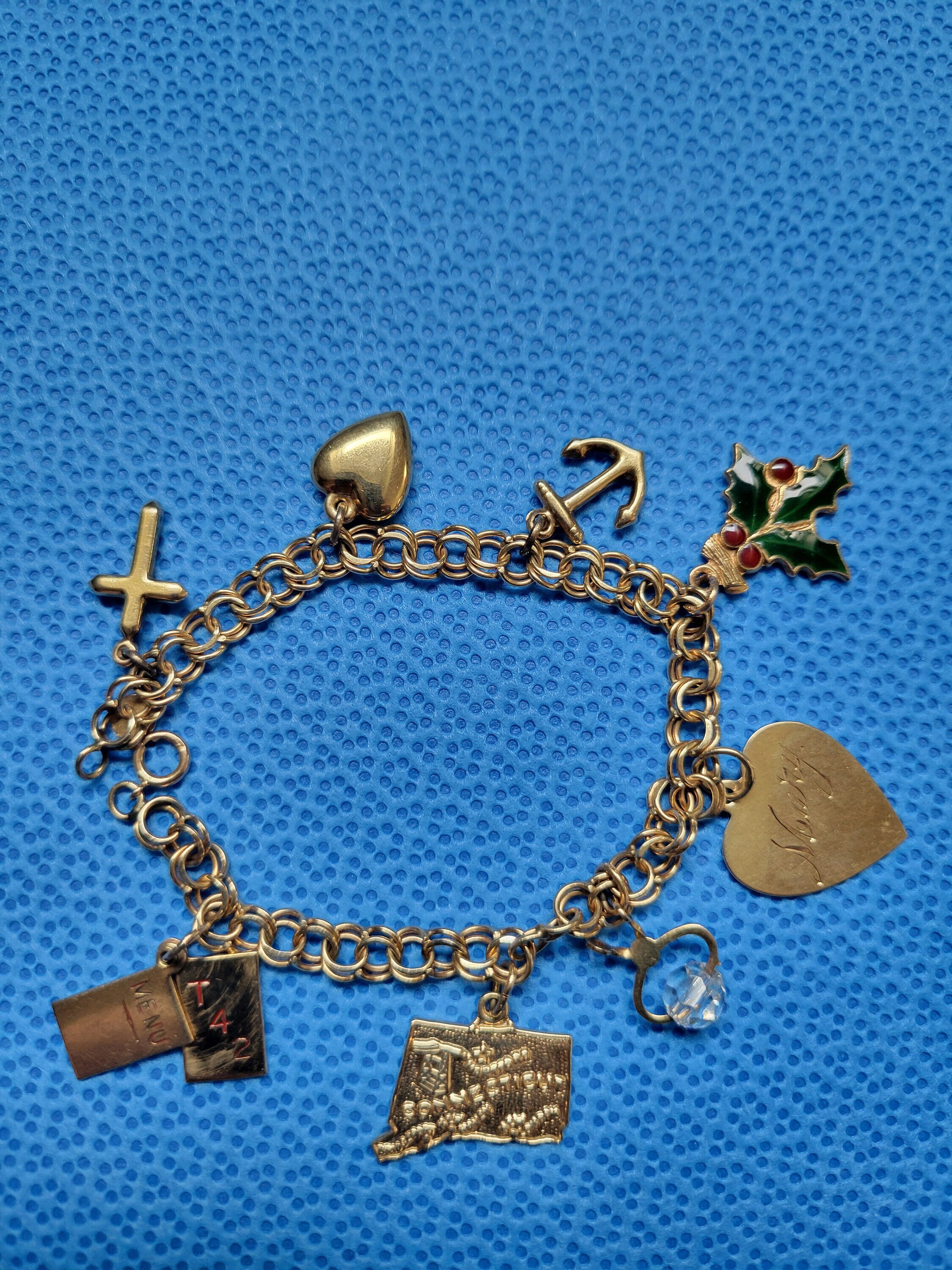 Vintage Delma Charm Bracelet 1950s Lifestyles 4 Dangle Charms 5.25” Gold  Tone | eBay
