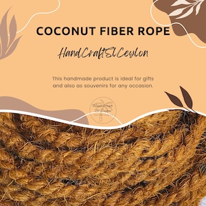 Coconut Fiber Rope Handmade Coco Rope Natural for Decoration Weddings Art & Crafts image 2