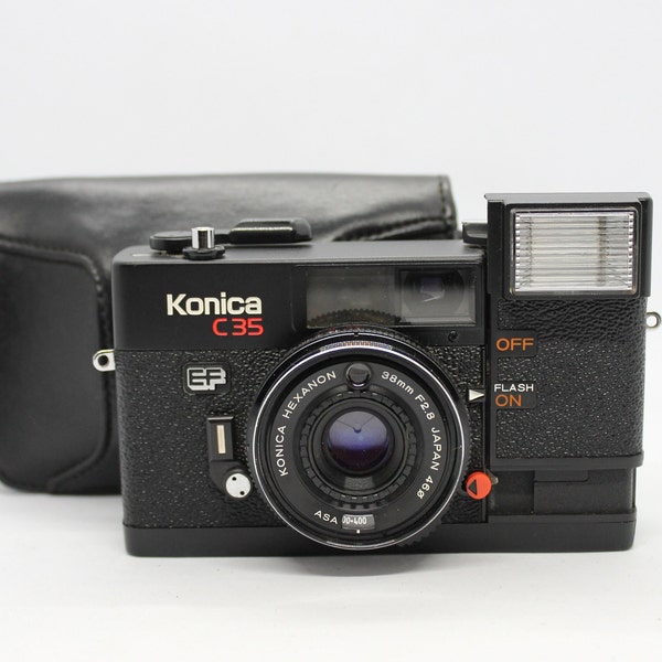 Konica C35 EF Point & Shoot 35mm Film Camera / Vintage camera 70s