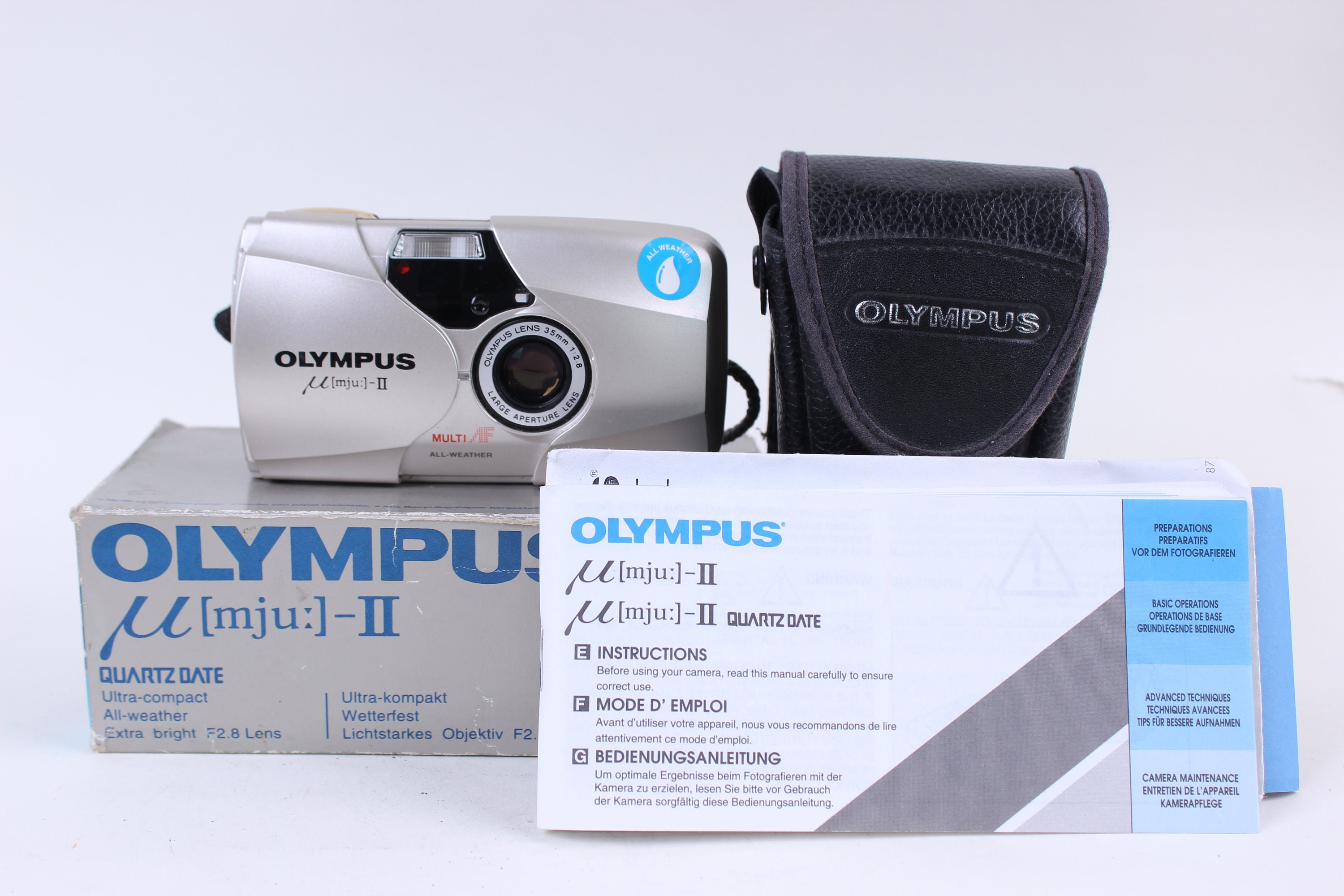 Olympus Mju II Stylus Epic 35mm Point and Shoot Camera With - Etsy