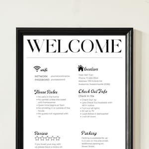 AirBnB Welcome Sign Template - Canva