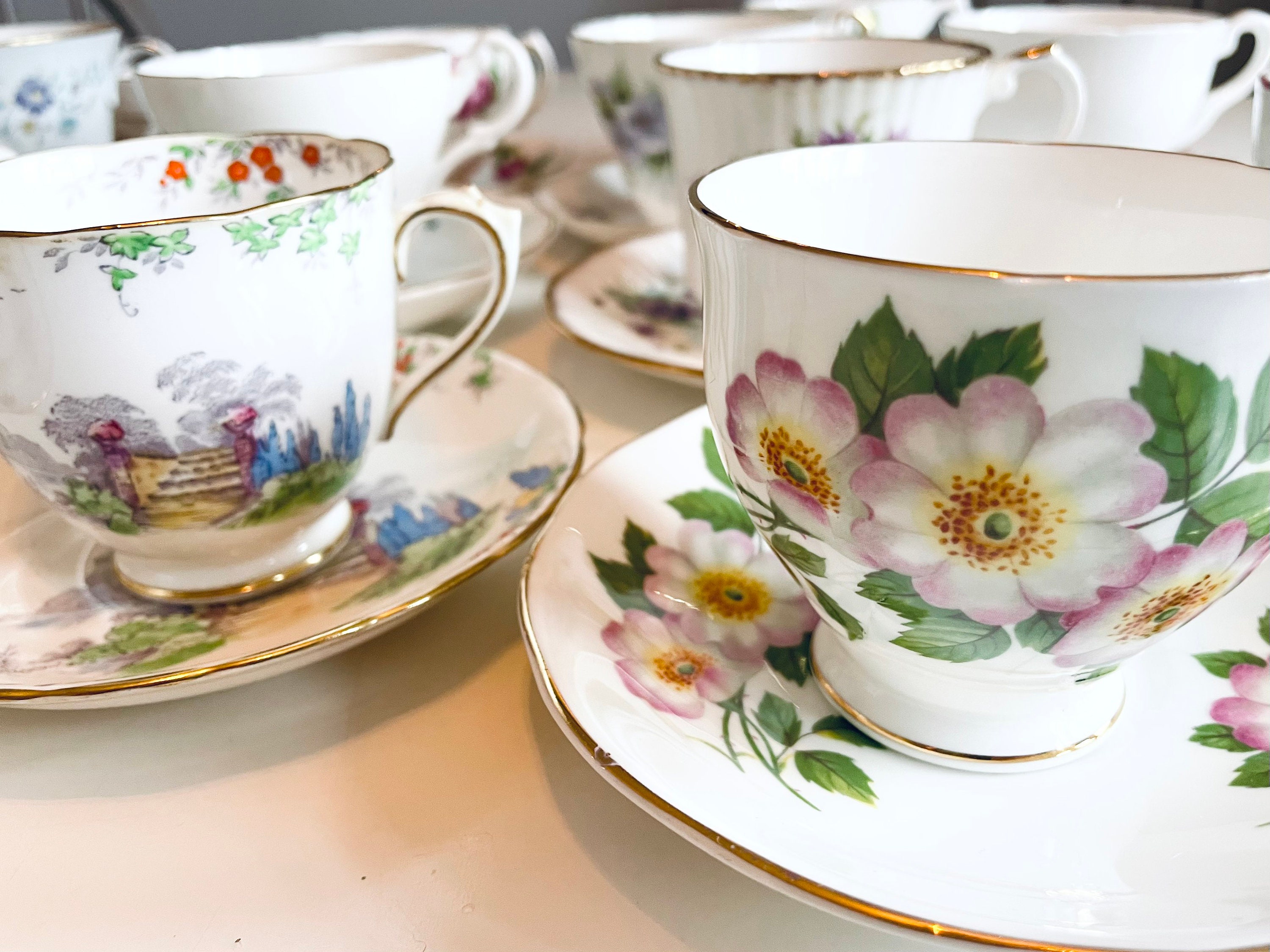 Vintage Teacups and Saucers Sets Mismatched Tea Cups and Etsy UK