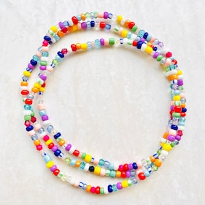 Multicoloured Anklet, Elastic Anklet, Beaded Anklets, Bead Bracelet, Hippie Anklet, Boho Stretch Anklets, Plus Size Anklet