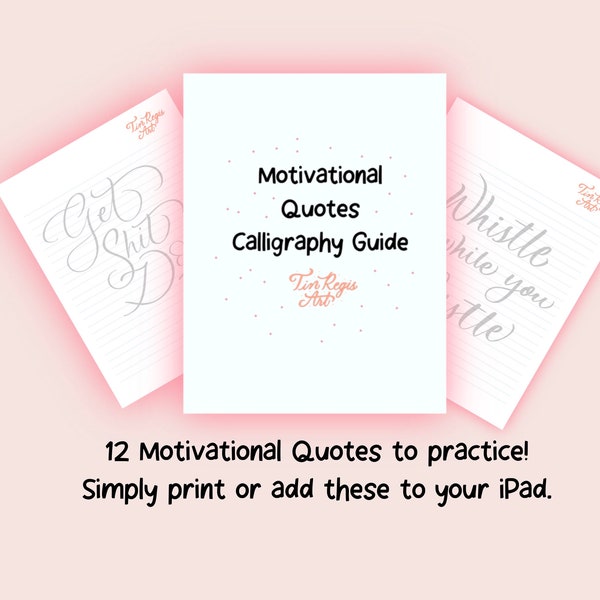 Quotes Calligraphy Practice Workbook | Digital Download