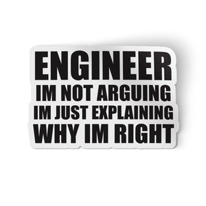Funny Engineer Sticker | Engineering Student Decal | Funny Math Sticker