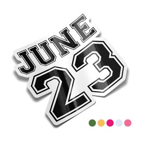 Sticker prénom personnalisé | Numéro de maillot | Cadeau pour entraîneur de football | Stickers personnalisés