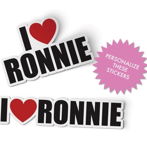 Sticker prénom personnalisé | J'aime mon petit ami | Sticker J'aime ma copine | J'aime mon petit ami | Sticker bouteille d'eau | Imperméable