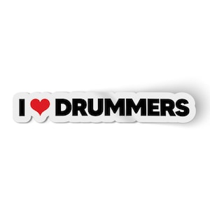 I love drummers sticker | Music Sticker | Large Car Decal Sticker | Tiny Stickers for Planner and Phone | Laptop  Decal