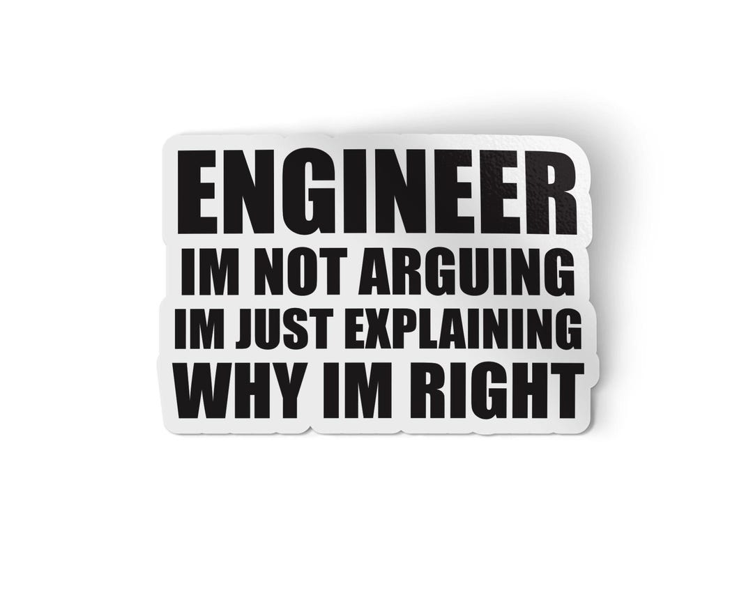Funny Engineer Sticker | Engineering Student Decal | Funny Math Sticker ...