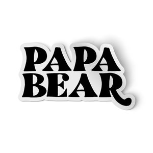 Papa bear sticker, water bottle sticker, laptop sticker, dad stickers. Best dad gift Explore now!
