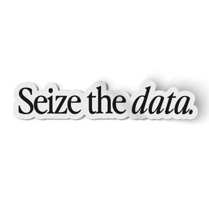 Seize the Data Sticker, Science Sticker for Water bottle, Funny Water Bottle Sticker