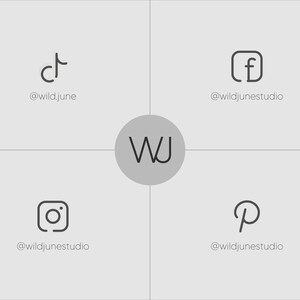 four social media logos and their respective usernames, all of which are associated with the same artist or studio.