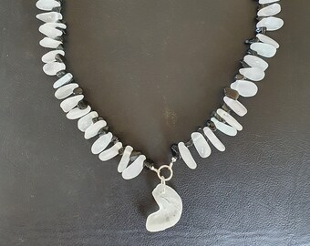 White sea glass necklace