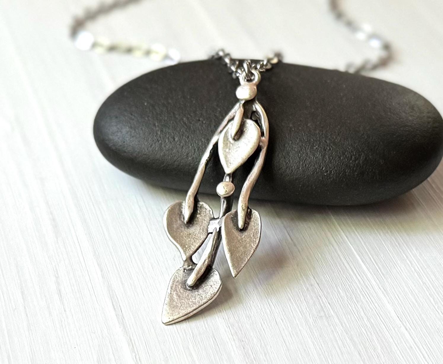 Antique Necklace Stamped Silver - Etsy