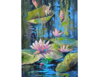 水蓮の油絵です 水蓮の油絵です