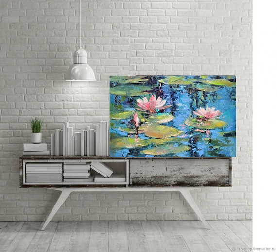 水蓮の油絵です 8858d5d0a0d01b003b26354510e216