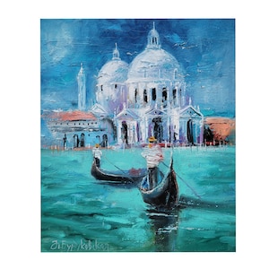 Venice Painting Italy Original Art Architecture Wall Art Cityscape Artwork 8x10 in by NatalyArtUa