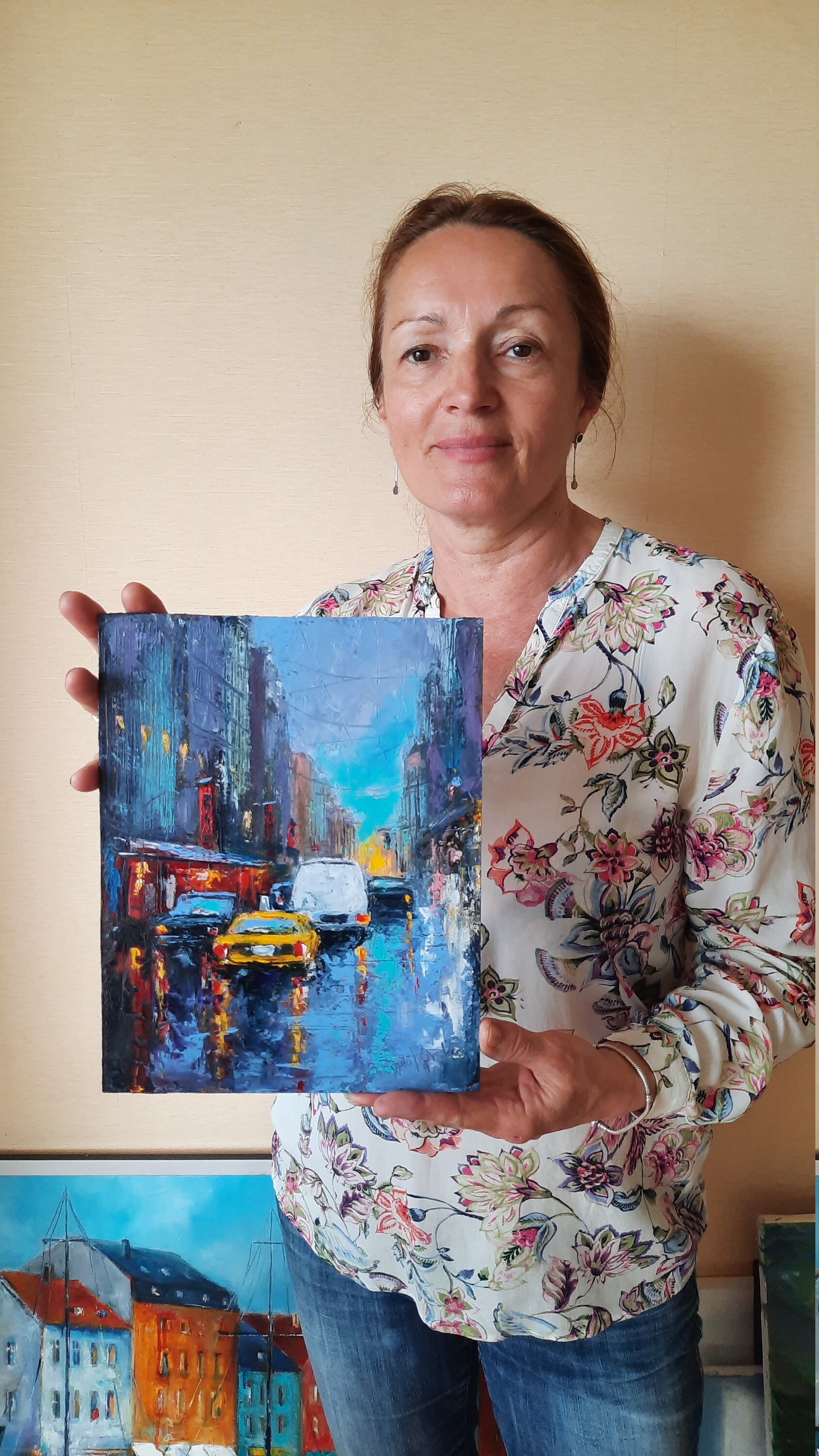 New York Gemälde Amerika Original Kunst Stadtbild Kunstwerk | Etsy