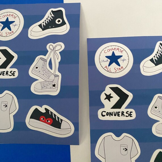 Converse Shoes Sticker Sheet Sticker Pack Cute Custom