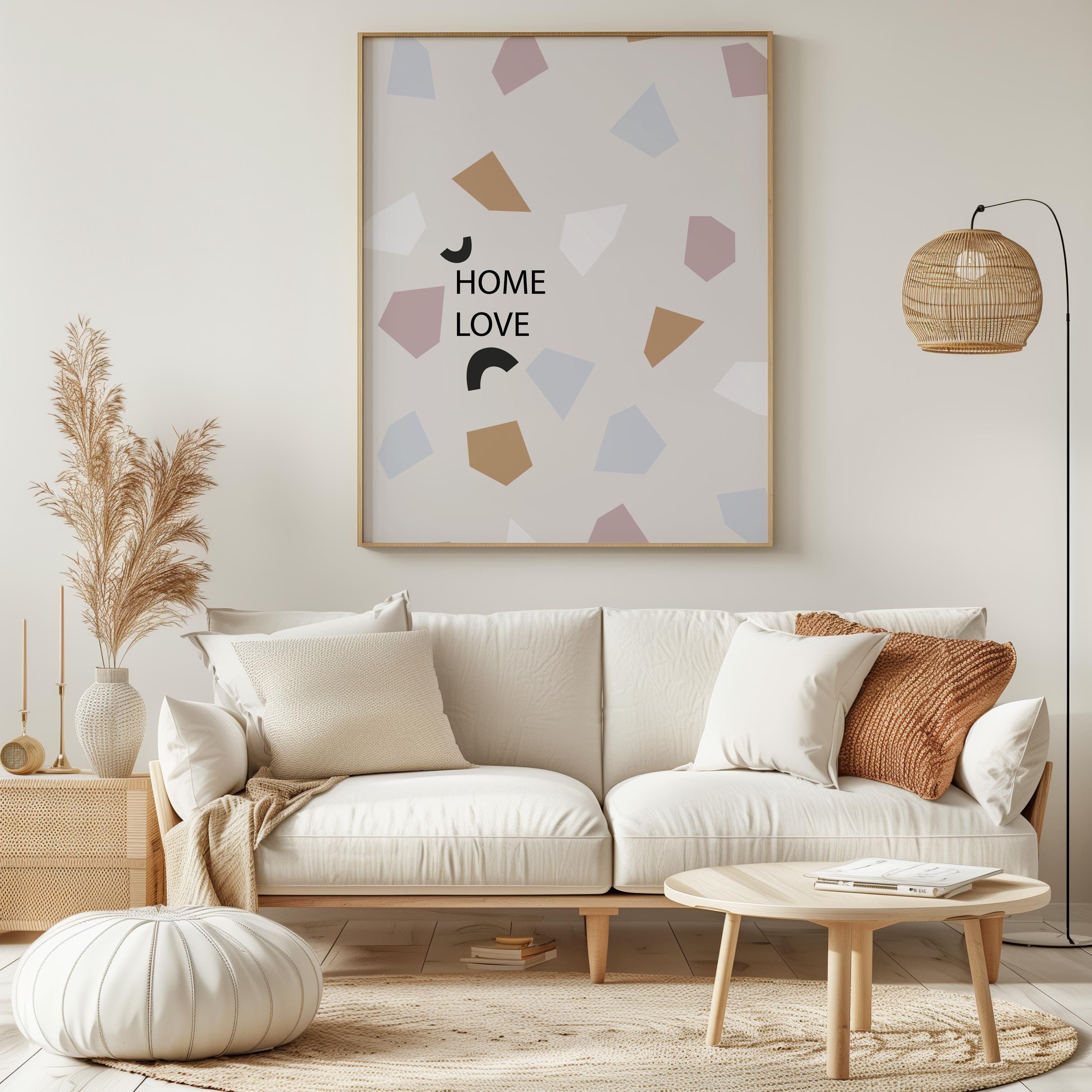 Original modern homedecor abstract mosaic geometric shapes pastel colors Home and love Interiorstyle digitalart art print 11x14 stylish