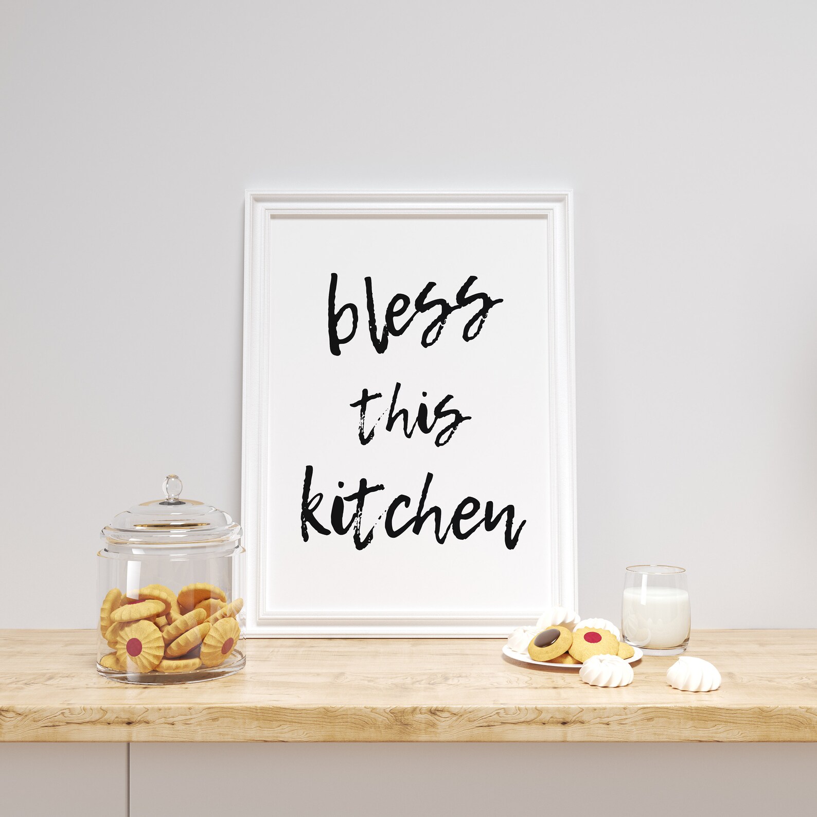 Bless This Kitchen Kitchen Art Print / food / baking / chef | Etsy