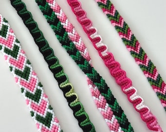ブレスレット LABEL K BRAIDED FABRIC BRACELET (BR-TISSE_PINKMOMSROCK) Sage Mixed Stripe Beaded 10 Strand Stretch Bracelets Hot