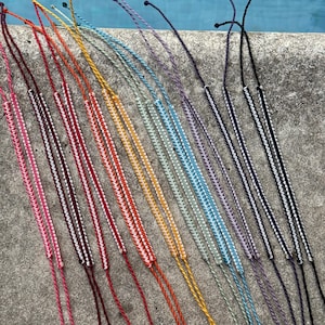 WOVEN WATERPROOF BRACELETS. Macrame surf bracelets. Adjustable sizing. Beach jewelry. Stackable bracelets.