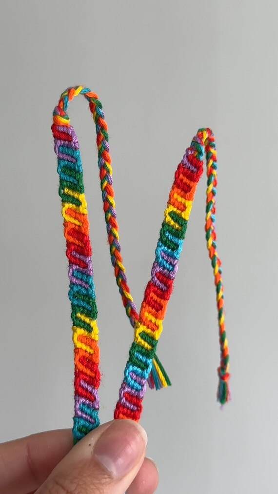 Rainbow thread bracelet discount