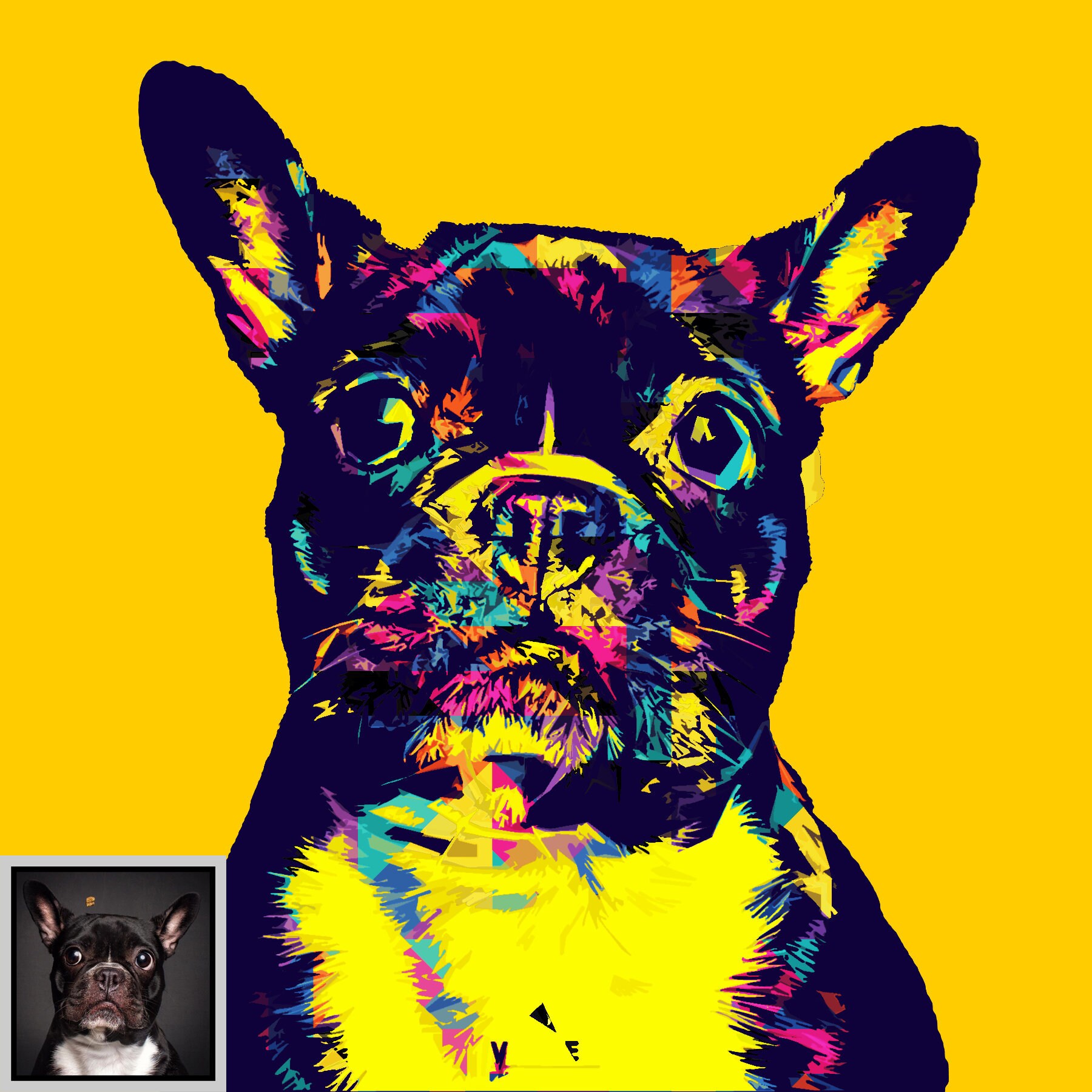 Benutzerdefinierte Pop Art Pet Portrait / PopArtHundPorträt Etsy