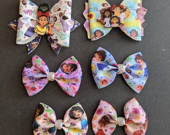 Encanto Hair Bows/ Encanto Pigtails / Mirabel Hair Bow / Luisa pigtails / Dolores piggies