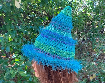 Witch Hat / Boho / Hippie / Green Witch / Funfetti / Forest Witch / Wizard Hat