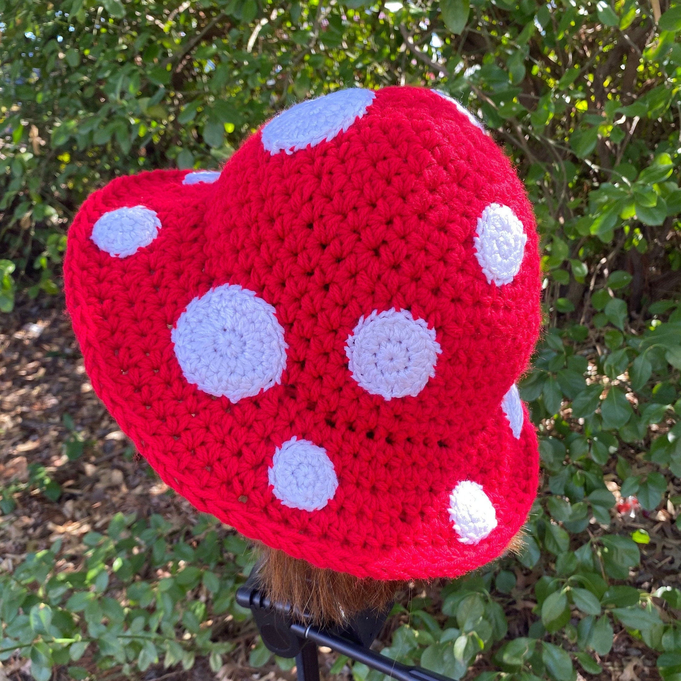 Amanita Hand Crochet Hat / Mushroom / Muscaria / Witchy Style Etsy