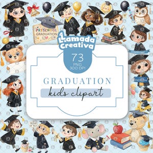 Bundle Clip Art, Abschlussfeier, Clip Art, Abschlussfeier, Clip Art, Vorschule, Sofort Download