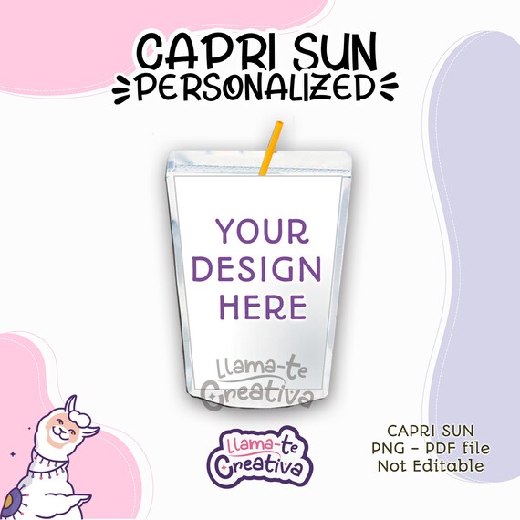 Add Personalization Juice Pouch Bag Label Drink Labels Juice Etsy