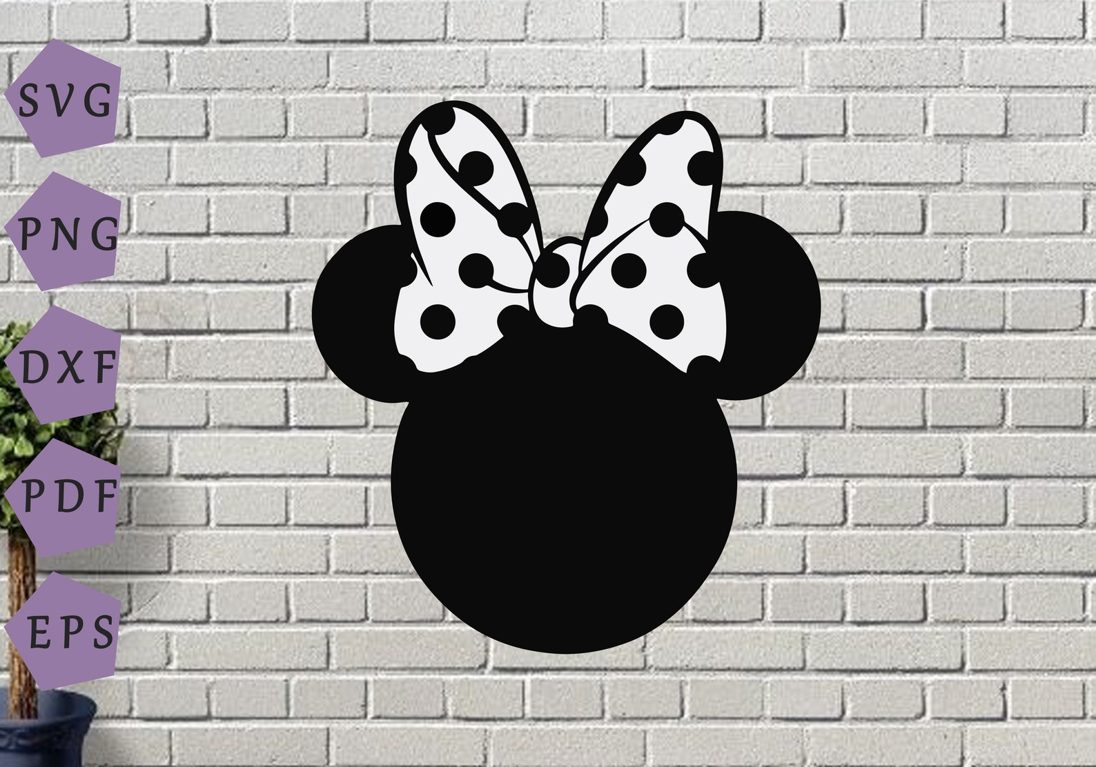 Minnie Mouse Polka Dot Bow Svg Minnie Svg Disney Svg Cute | Etsy