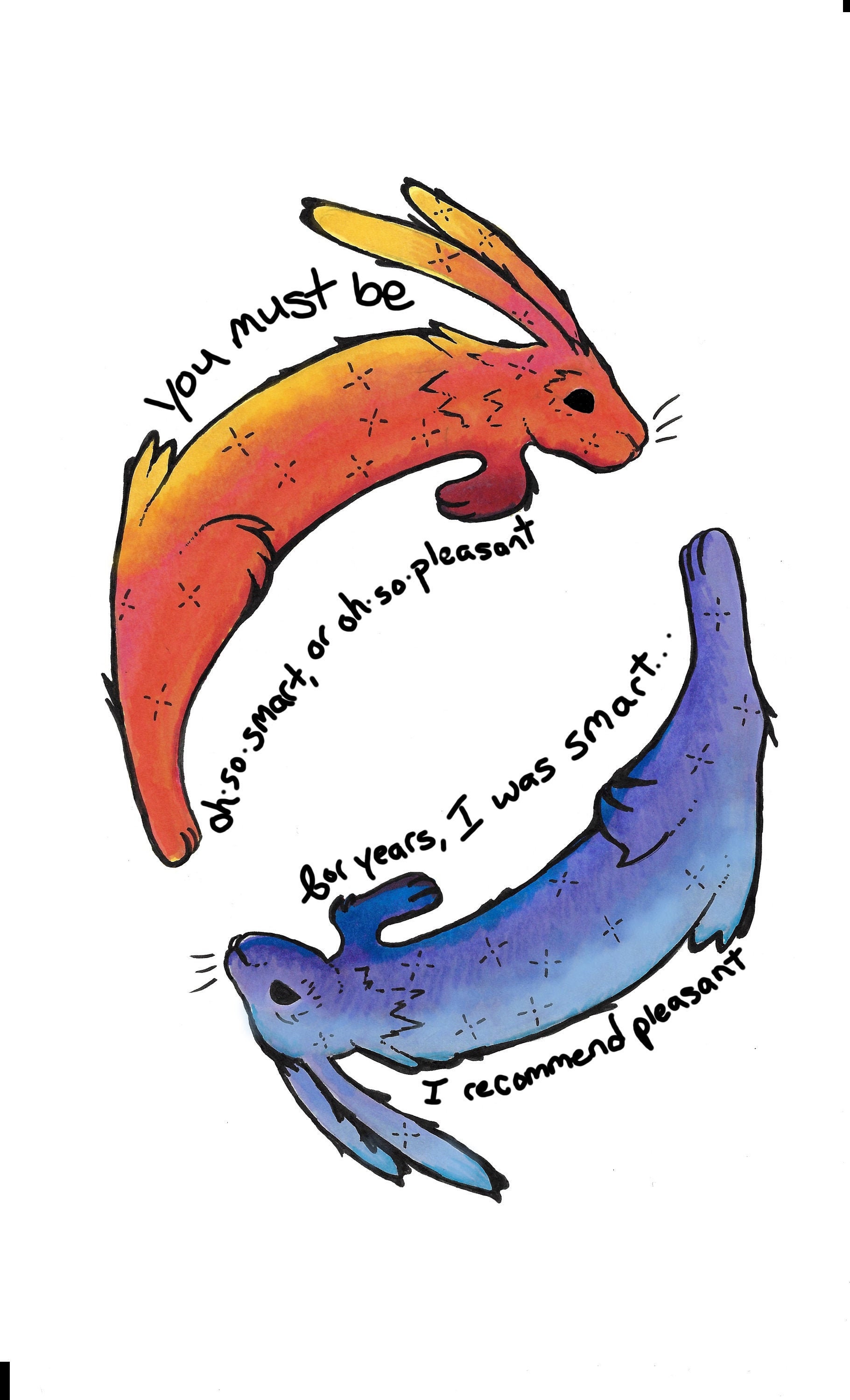 Harvey the Pooka 4 X 4 Premium Circle Cut Sticker Etsy