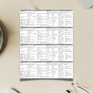Feuille de rapport mère-bébé pour 4 couplets PDF imprimable | Modèle d'infirmière autorisée post-partum, feuille de cerveau, étudiante en soins infirmiers, nouvelle infirmière, maternité