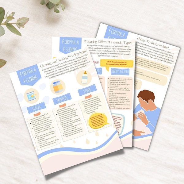Formula Feeding Education Handout PDF | Powdered, Liquid Concentrate, Ready-to-Use Formula, Cleaning, Sterilizing, Storage, Preparation