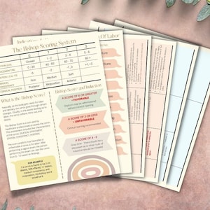 Labor Induction Agents Chart and Bishop Score PDF Printable | For Labor and Delivery Nurses, Nursing Students, Nurse Educators, Study Guide