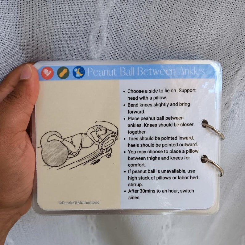 The Labor Positions Pocket Flipbook | Childbirth Education, Doula, Labor and Delivery Nurse, Midwife, RN, New Mom, Pregnancy, Epidural image 8