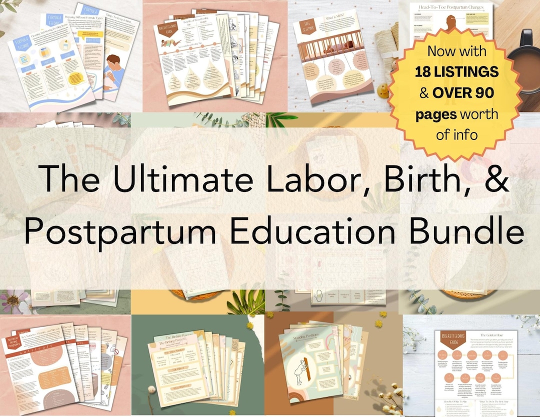 The Ultimate Labor, Birth, and Postpartum Education Bundle PRINTABLE ...