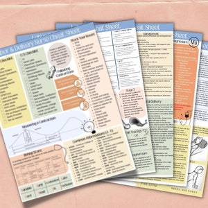 Labor and Delivery Nurse Cheat Sheet PRINTABLE PDF | New Graduate Nurse, Nursing Student, RN, Nurse Educator, Nurse Resident, Externship