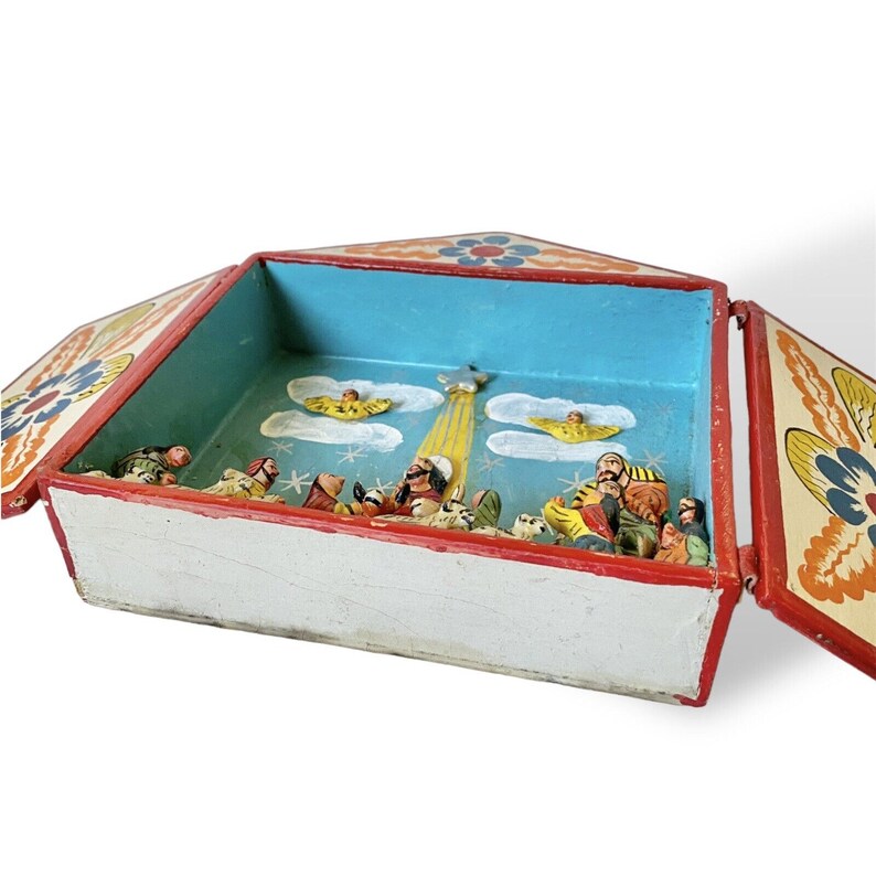 Peruvian Retablo Shadow Box Diorama Christian Folk Art Jesus Praying Etsy