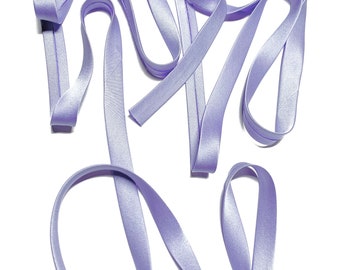 LIMITED EDITION • 100% silk charmeuse satin bias tape • Single or double fold • Periwinkle • by the yard
