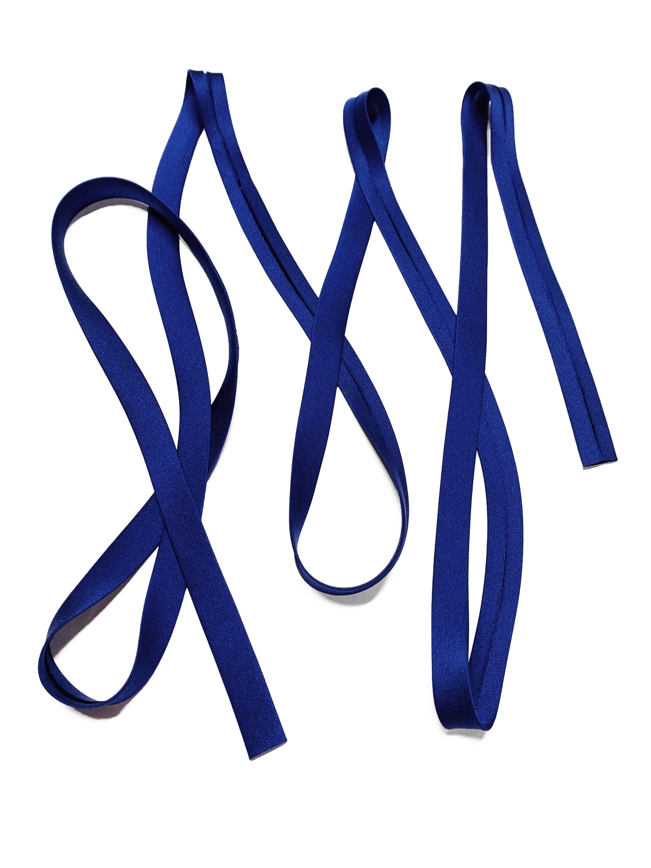 100 Silk Charmeuse Satin Bias Tape Single or Double Fold Sapphire Blue