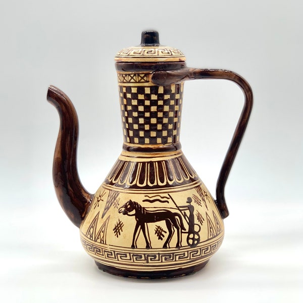 Antike Griechische Finitas Keramik Vase Krug Kanne Handgemacht Vintage / Antique Greek Vase Finitas Ceramic hand made in Greece
