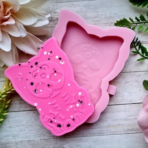 Halloween Voodoo Cat Wax Melt silicone Mould Mold Melts Witch Pagan Wiccan