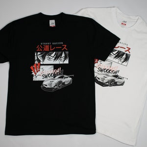 Anime Street Race Graphic Tee, JDM Japanese Car Lover Shirt, Otaku Streetwear, Anime Gift